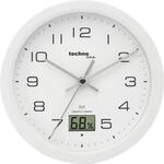 Technoline Kleine analoge Funkwanduhr, Baduhr mit Temperatur-und Luftfeuchteanzeige