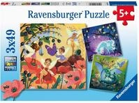 Ravensburger Kinderpuzzle - 05181 Einhorn, Drache und Fee - Puzzle f&uuml;r Kinder ab 5