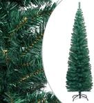 vidaXL Schlanker K&uuml;nstlicher Weihnachtsbaum mit St&auml;nder Christbaum Tannenbaum