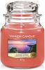 Yankee Candle Cliffside Sunrise, Glas, Orange, Mittelgroß