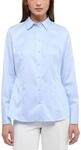 ETERNA Comfort Fit Bluse Langarm Hemdkragen Blickdicht aqua