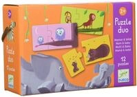 Djeco &ndash; 79690 &ndash; Puzzle Duo &ndash; Mama und Baby &ndash; 2-teilig