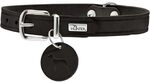 HUNTER Hundehalsband AALBORG, Farbe: schwarz, robustes & strapazierf&auml;higes Leder,