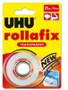 UHU rollafix Klebefilm, Transparentes Klebeband mit passendem Abroller, 19mm x 25 m