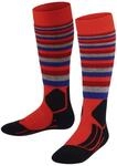 FALKE Unisex Kinder Skisocken SK2 Intermediate Stripes K Kh Wolle Funktionsmaterial