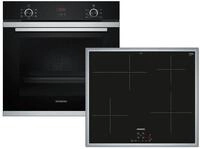 Siemens EQ212XA01Z Set Backofen HB213ABS0 Edelstahl + Induktionskochfeld EH64KBFB5E