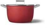 Smeg, Antihaft-Br&auml;ter CKFC2611RDM, Durchmesser 26 cm, Seitengriffe aus Edelstahl,