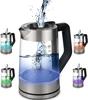 Glas Wasserkocher 1,7 Liter | 2200 Watt | Edelstahl mit Temperaturwahl |...