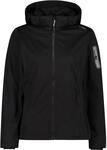 CMP - Leichte Softshelljacke f&uuml;r Damen mit abnehmbarer Kapuze, Schwarz, D48