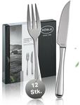 R&Ouml;SLE PASSION Steakbesteck 12-teilig &ndash; Hochwertiges Steakbesteck Set f&uuml;r 6
