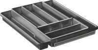 Rotho Domino Besteckkasten mit 7 F&auml;chern, Kunststoff (PP) BPA-frei, anthrazit, (39.7