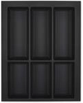 Orga-Box VII Design Besteckeinsatz schwarz 376 x 474 mm Besteckkasten f&uuml;r Warendorf