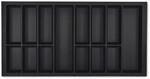 Orga-Box VII Design Besteckeinsatz schwarz 926 x 474 mm Schubladeneinsatz f&uuml;r