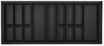 Orga-Box VII Design Besteckeinsatz schwarz 1126 x 474 mm Besteckaufbewahrung f&uuml;r