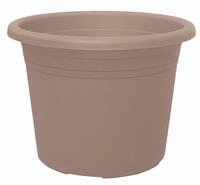 Geli Cylindro Thermo-Blumentopf, rund, aus Kunststoff, Taupe 40, 40 cm