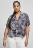 Urban Classics Damen TB4374-Ladies Viscose Tie Dye Resort Shirt Hemd, Dark, XS