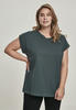Urban Classics Damen Ladies Extended Shoulder Tee T-Shirt, bottlegreen, XXL
