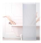 Relaxdays Duschrollo, 60x240 cm, Seilzugrollo f&uuml;r Dusche & Badewanne, Decke &