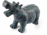 Wasserspeier Figur Flusspferd Hippo aus Kunststein - (L x B x H): ca. 300 x 125...