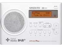 Sangean DPR-69+ tragbares DAB+ Digitalradio (UKW-Tuner, Batterie-/Netzbetrieb) weiß