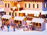 H0 Set auf dem Weihnachtsmarkt
