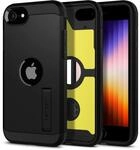 Spigen iPhone SE H&uuml;lle Tough Armor -Black | Integrierter Kickstand, Air Cushion