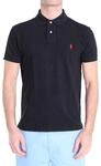 Ralph Lauren Polo Herren Poloshirt Custom-Slim-Fit Schwarz L