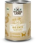 Wildes Land - Ente mit S&uuml;&szlig;kartoffel & Birne - Bio Adult Nassfutter f&uuml;r Hunde - 6X