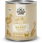 Wildes Land - Ente mit S&uuml;&szlig;kartoffel & Birne - Bio Adult Nassfutter f&uuml;r Hunde - 6X