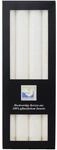 Stearin Stabkerzen, 250 x 22 mm, Elfenbein, 4er-Pack, Bio - Kerzen / Stearin -