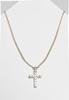 Urban Classics Unisex TB3885-Diamond Cross Necklace Manschettenknöpfe, Gold, one