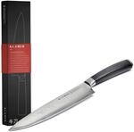 KLAMER Damast Chefmesser 20cm, extra scharfes K&uuml;chenmesser, echter japanischer