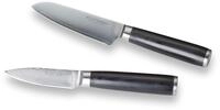ECHTWERK 2-teiliges Damaszener Messer Set, Santokumesser ca. 13cm/Sch&auml;lmesser ca.