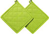 REDBEST Topflappen 2er-Pack Seattle, 100% Baumwolle grün Größe 20x20 cm -...
