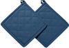 REDBEST Topflappen 2er-Pack Seattle, 100% Baumwolle dunkelblau Größe 20x20 cm...