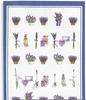 Kracht Halbleinen Geschirrtuch, Druckmotiv Lavendelkörbe, Format 50x70 cm