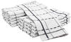 ZOLLNER 10er Set Geschirrtücher, 45x60 cm, Baumwolle, weiß grau kariert
