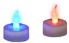 Relaxdays LED Teelicht Farbwechsel, flammenlose Deko, 2er Set, Batteriebetrieben,