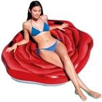 Intex 58783EU - Aufblasbare Luftmatratze Rote Rose, Vinyl, Rot, 137x132 cm