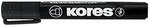Kores M20950 Permanentmarker mit 3-5 mm Keilspitze, schwarz