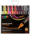 uni-ball POSCA (182517) Marker mit mittelfeiner Rundspitze, 8er Set, warme...
