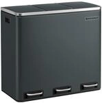 SONGMICS M&uuml;lleimer K&uuml;che, 3 x 18 L, M&uuml;lltrennsystem 3 F&auml;cher, inklusive 15