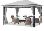 TOOLPORT Gartenpavillon 3x4 m ALU Premium ca. 220 g/m&sup2; Dachplane wasserdicht