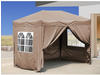 QUICK STAR Pop-Up-Pavillon 2x3m Beige mit 4 Easy-Klett Seitenwänden 2 mit