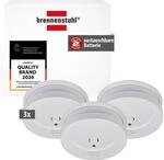 Brennenstuhl Rauchmelder Set, 3X RM C 9010 mit austauschbarer Batterie (gepr&uuml;ft nach