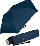 Doppler Regenschirm Mini-Taschenschirm Havanna Stick - crystal blue