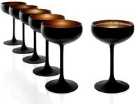 St&ouml;lzle Lausitz Elements Sektschale, Glas, 6 St&uuml;ck (1er Pack), 6, Schwarz