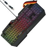SCHWAIGER GT108 Gaming Tastatur PC Computer-Keyboard RGB Beleuchtung