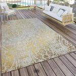 Paco Home In- & Outdoor Teppich Modern Shabby Chic Stil Terrassen Teppich Gelb,