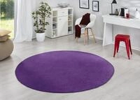 Hanse Home Teppich Fancy Rund &ndash; Wohnzimmerteppich einfarbig Modern Velours Teppich